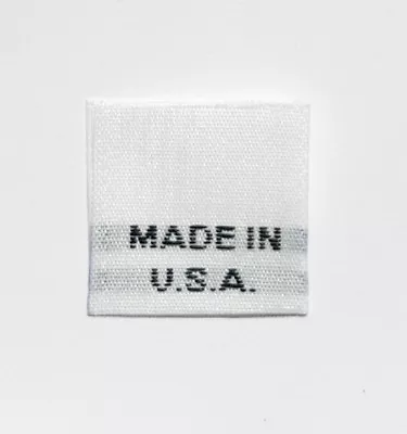 Lot 250 Pcs White Woven Sewing Clothing Care Label Tags - Made In U.s.a. • $18.99