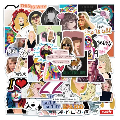 50pcs Taylor Swift Popular Pop Singer Vinyl Decal Stickers Laptop Phone Bottle • $3.79
