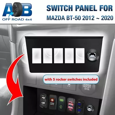 $165 • Buy 5 Gang Steel Switch Panel For MAZDA BT50 BT-50 2012 – 2020 5 Rocker + RJ45