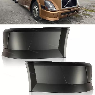 Volvo VNL 2004-2015 L R Side Extension Corner Bumper W/o Fog Light Hole Set Pair • $151.48