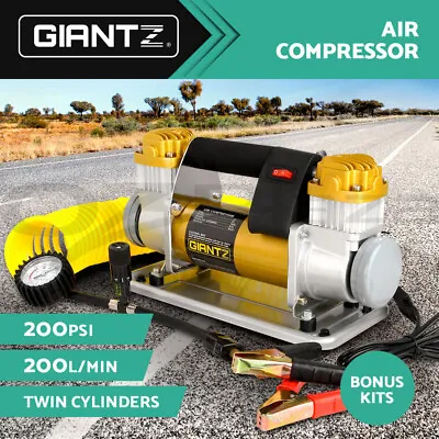 Giantz Air Compressor 12Volt 4x4 Tyre Deflator Inflator 200L/MIN Car Truck • $119.95