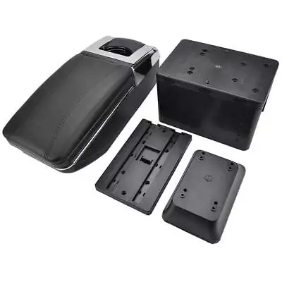 Universal Car Armrest Storage Box Leather Arm Rest Center Console ContainerBox • $45.18