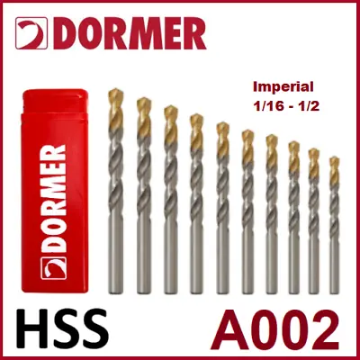 DORMER A002 HSS Jobber Drills - Imperial - Various Sizes - Steam Tempered • £4.90