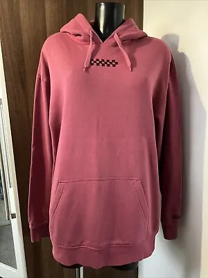 Vans Size Medium UK 14/16 Ladies Pink Hoodie Hoody Top Pullover Sweatshirt VGC • £18.50