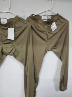 2 Small Short Army Thermal Pants Drawers Military ECWCS Level 1 Base Coyote  • $32