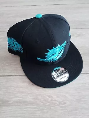 Miami Dolphins NFL Adjustable Baseball 9Fifty SnapBack Cap Black • £30