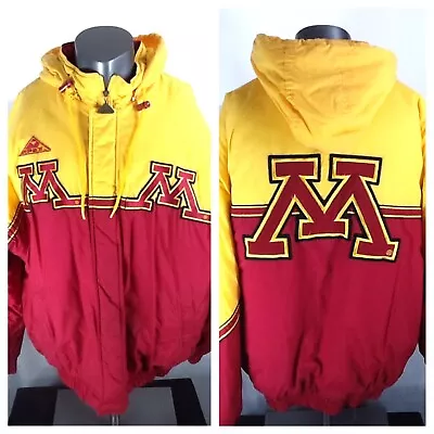 Vintage Apex One Minnesota Golden Gophers (Large) Hoodie Puffer Winter Jacket • $75