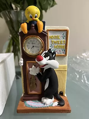 $65 • Buy New Vintage 1994 Warner Bros Looney Tunes Tweety Sylvester Seth Thomas Clock