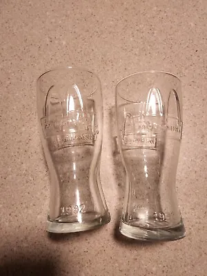 1992 MCDONALDS Glassware  Clear Vintage Embossed Glass  MCDONALD'S Set Of 2 • $13