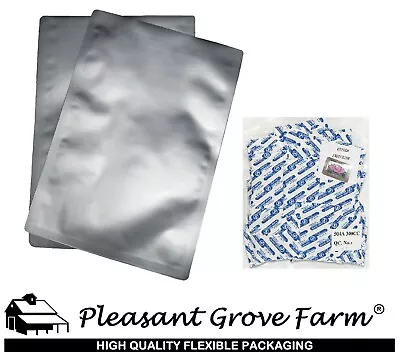 Pleasant Grove Farm 7 Mil Mylar Bags + 300cc Oxygen Absorbers • $44.95