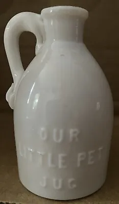 $5.99 • Buy Vintage Our Little Pet Jug 3” White Milk Glass