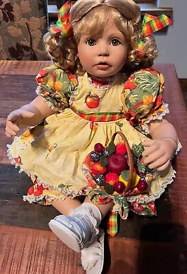 Marie Osmond Toddler 22  Porcelain  Franny Fruit Basket  2003 FREE SHIPPING! • $89