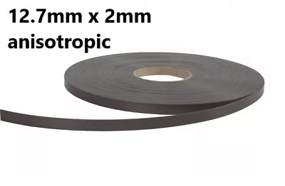 Self Adhesive Magnetic Tape Strip Anisotropic High Energy 12.7mm X 2mm X1 Metre • £5.49