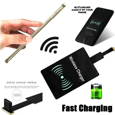 Qi Wireless Charging Charger Receiver Adapter Card Module For Samsung Android UK • £4.31