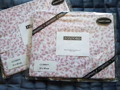 2 X Foxford Cotton Decorative Cushion Covers French Country Cottage Reversible  • £9.99