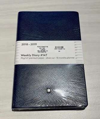 Montblanc Weekly Diary #147 2019-2019 Premium Paper Blue Small 118645 • $30