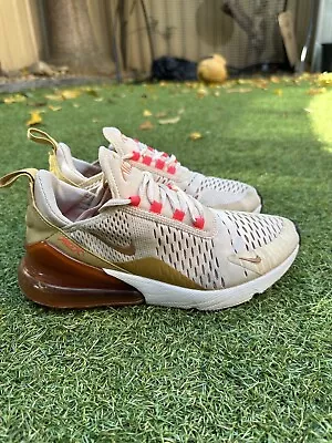 Nike Air Max 270 Running Shoes Cream Tint Wheat Pink AH6789-801 • $90