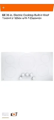 $599.99 • Buy Ge 36 Inch Electric Cooktop In White