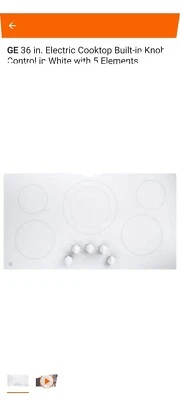 $599.99 • Buy Ge 36 Inch Electric Cooktop In White