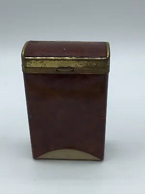Rare Vintage Lady Buxton Brown Hard Flip Top Cigarette Case 3 3/4  • $38