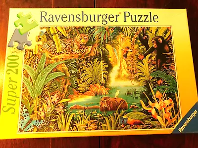 Puzzle~ In The Jungle  Ravensburger Super 200 Piece Jigsaw 1997 • $12