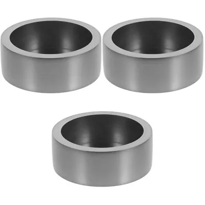  Set Of 3 Metal Casting Kit Refining Crucible Graphite Tank Molds Jewelry Round • £29.68