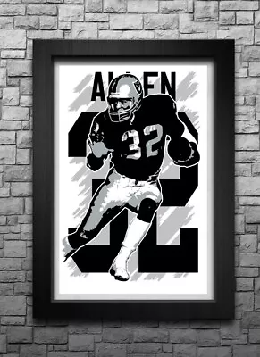 MARCUS ALLEN Art Print/poster LOS ANGELES RAIDERS FREE S&H! JERSEY • $11.99