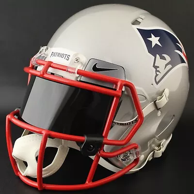 NEW ENGLAND PATRIOTS NFL Authentic GAMEDAY Football Helmet W/ NIKE Eye Shield • $369.99