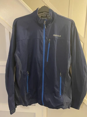 £25 • Buy Marmot Blue Full Zip Gore Windstopper Jacket Pockets Men's Size XL/TG