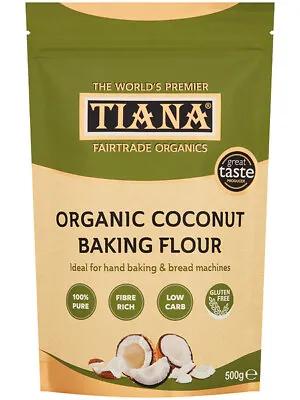 Organic Fair Trade Coconut Flour 500g (Tiana) • £9.94