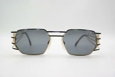 Vintage Cazal 980 Gold Black Multi-Color Square Sunglasses Sunglass NOS • $159.40