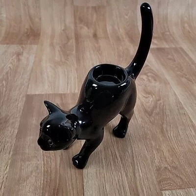 Partylite Black Cat Tealight Holder Candle Halloween Party Lite • $50.57