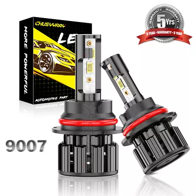 2pcs White 9007 LED Headlight Hi/Lo Bulbs 6000K For MITSUBISHI Lancer 2002-2007 • $21.64