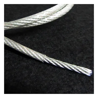 £1.09 • Buy CLEAR PVC COATED GALVANISED STEEL WIRE CABLE 3mm, 4.5mm, 5mm HEAVY DUTY ROPE UK