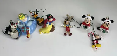 Miniature Disney Christmas Ornament Lot: Daffy Sylvester  Mickey Pinocchio… • $19.98