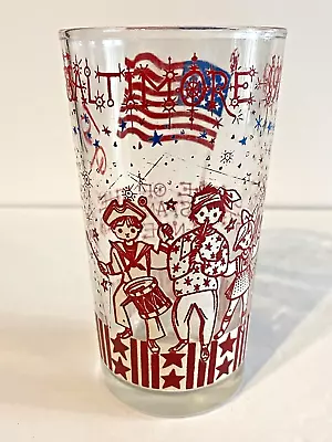 Vintage 1970 Baltimore Fort McHenry Souvenir Painted Tumbler Highball Glass • $14.25