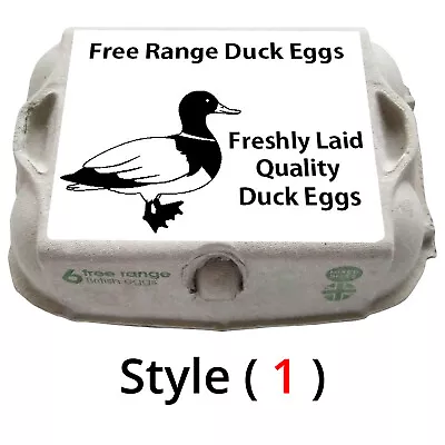 Duck Egg Box Labels Stickers Custom Personalised Duck Egg Box Stickers Chicken • £7.99