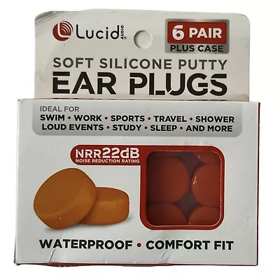 6 Pairs Soft Moldable Silicone Putty Ear Plugs Waterproof Comfort Fit With Case • $7.34