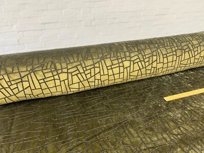 £2.99 • Buy Velvet Chenille Material Upholstery Furnishing Fabric 140 Cm Wide Textured Khaki