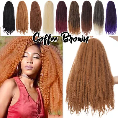 Long 18  Marley Kinky Bulk  Crochet Twist Afro Braids Braiding Hair Extension US • $47.60
