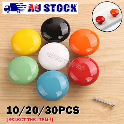 10/30Pcs Ceramic Round Knobs Cabinet Kitchen Cupboard Door Pulls Drawer Handles • $19.92