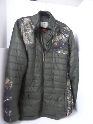 Mossy Oak Legendary Whitetails Nylon Quilted  Jacket Camo Full Zip - Size LT • $18.99