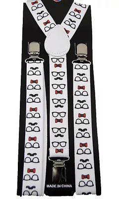 Mens Unisex Clip-on Braces Elastic  SunglassesBow TieMustache  Suspender  • $7.99