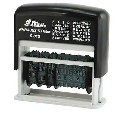 £8.99 • Buy Self Inking Ink 12 In 1 Rubber Date Stamp PAID, E-MAILED, URGENT!, CANCELLED