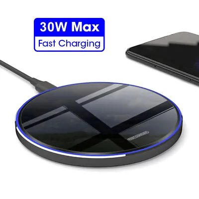 30W Wireless Charger Mat Charging Pad For IPhone 14 Pro 13 12 Google Pxiel 6 Pro • $13.99