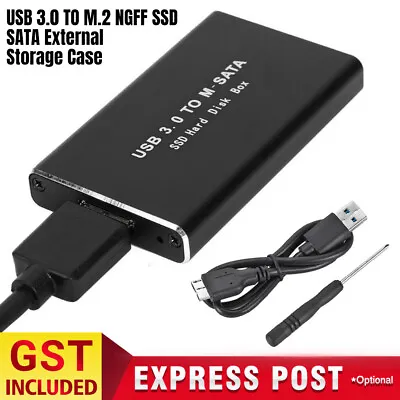 Aluminium M.2 NGFF SSD SATA TO USB 3.0 External Enclosure Storage Case Adapter • $11.80