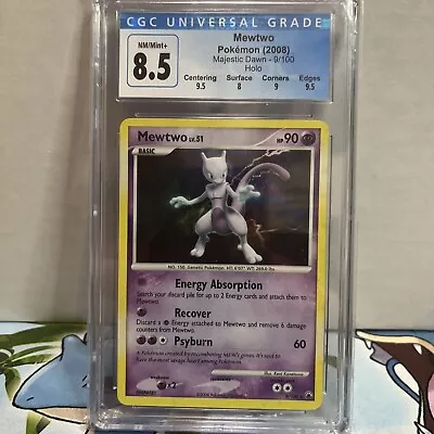 2008 Pokémon TCG Majestic Dawn Mewtwo Holo #9 - CGC 8.5 NM/Mint+ • $35