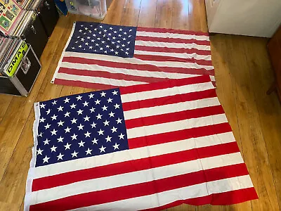 American Stars And Stripes Vintage Flags 60x40 Inches And 56x34 Inches • $75.78