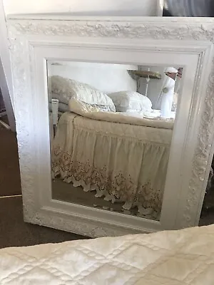 £50 • Buy Large White Mirror Ornate Gloss Finish Baroque Rococo French Style Shabby Chic