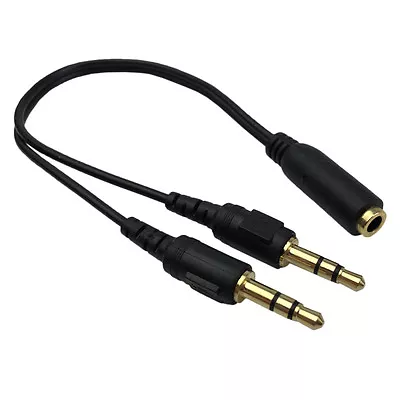 3.5mm  AUX Audio Mic Headphone Splitter Cable Earphone Adapter Female To 2 Male • $3.95